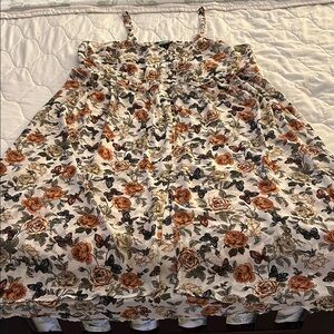 Torrid Butterfly Floral Print Tunic with Spaghetti Straps